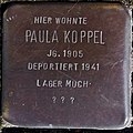 Stolperstein Paula Koppel, Brandstraße 42, Siegburg