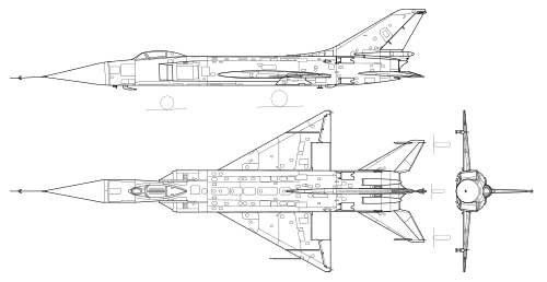 Su-15 三面図