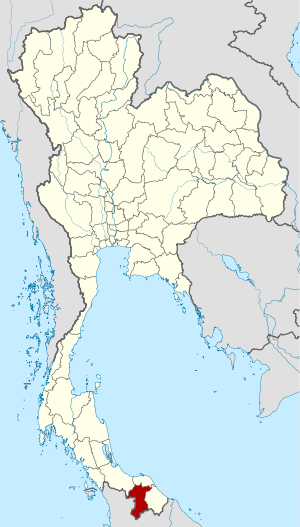 Deutsch: Lagekarte der Provinz Yala, Thailand ...
