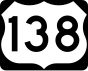 U.S. Route 138 marker