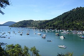 Praia da Enseada junto a Ubatuba vista do Mirante do Saco da Ribeira