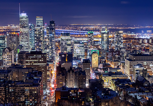 Vue sur le centre-ville de Montréal