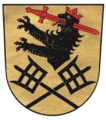 Das angelehnte Wappen der Gemeinde Pilsach