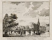 Engelse Huizen volgens Willem Writs rond 1767, gezien vanaf de Oude Turfmarkt