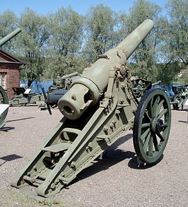 6-дюймовая 190-пудовая пушка образца 1877 года в Финском артиллерийском музее города Хямеэнлинна