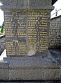 Le monument aux morts d'Arzano ː liste des morts pour la France de la commune (années 1914 et 1915).