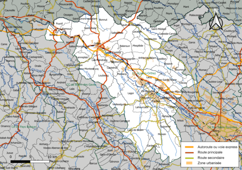 Mapa de las comunas de la CC.