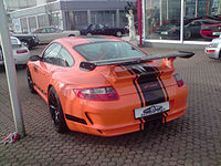 Porsche 997 GT3 RS (pre-facelift) rear.