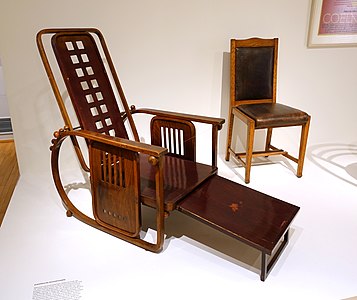 Adjustable armchair Model 670 "Sitting Machine" designed by Josef Hoffmann, Austria (1904–1906)