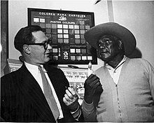 Albert Namatjira, right, with portraitist William Dargie Albert Namatjira and William Dargie circa 1950.jpg