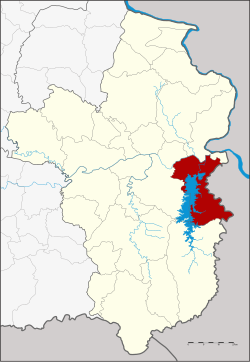 แผนที่จังหวัดอุบลราชธานี เน้นอำเภอสิรินธร