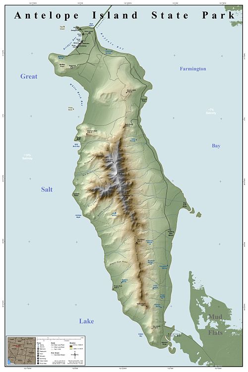 Antelope Island State Park map