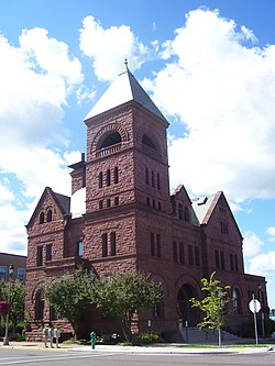 Ashland City Hall was built in 1893 from locally quarried brownstone.