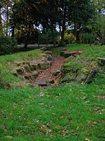 The old rockery near the demolished mansion house.