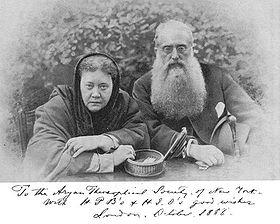 Mme. Blavatsky and Henry Steel Olcott, a lawyer, agricultural expert, and journalist who covered the Spiritualist phenomena.