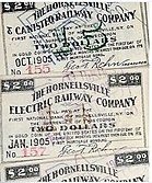 Coupons redeemable for interest on bonds of the Hornellsville Electric Railway Company and Hornellsville & Canisteo Railway Company
