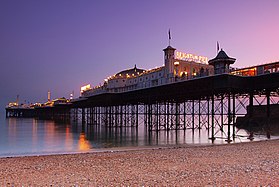 Brighton Palace Pier at dusk