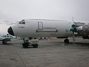 Nose of a Buffalo Airways Lockheed L-188 Electra at Yellowknife