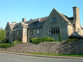 Exterior of Tudor-style country house