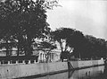 Children swimming by the club