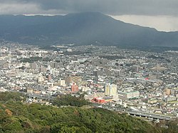 Panoramic view of downtown Futsukaichi area