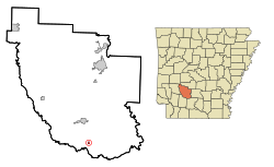 Location in Clark County and the state of Arkansas