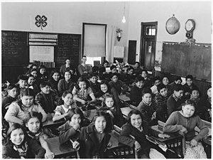 Classroom with students and teachers - NARA - ...