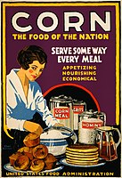 Corn, the food of the nation, US Food Administration poster, 1918.jpg