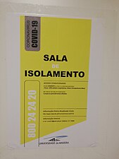 17/03: Sala d'aïllament pel coronavirus en la Universitat de Madeira.