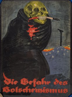Die Gefahr des Bolschewismus (« Le danger du bolchevisme »), affiche anticommuniste de Rudi Fest, 1919