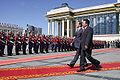 Președintele Rusiei Dmitri Medvedev în Piața Sukhbaatar în 2009