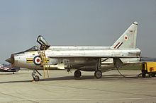 A Royal Air Force Lightning F.1A at Yeovilton, 8 September 1973 English Electric Lightning F1A, UK - Air Force AN0675731.jpg