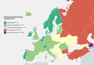 European countries by Press Freedom Index, 2021