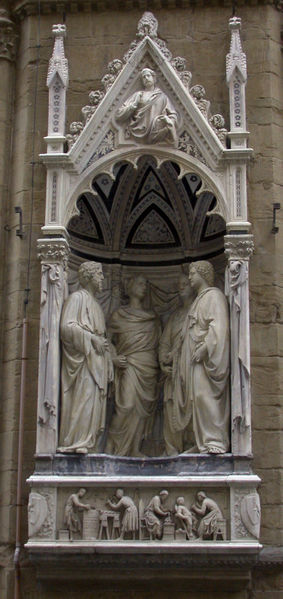 Nanni di Banco (ca 1384-1421): De fire kronede martyrer, kirken Orsanmichele i Firenze (ca 1415)