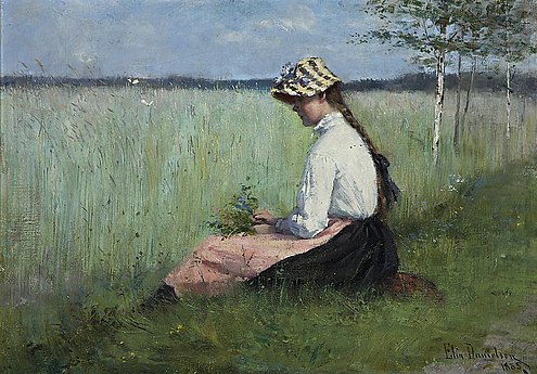 Ragazza nei campi, 1885