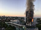 Grenfell Tower on fire