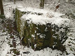 Absprengbereich der Steinsäule