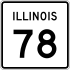 Illinois Route 78 marker