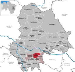 Läget för kommunen Isenbüttel i Landkreis Gifhorn