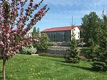 Seinajoki College in Seinajoki, South Ostrobothnia, Finland, in May 2018 Kampustalo-joen-toiselta-puolelta (40468620090).jpg