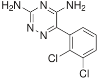 Strukturformel von Lamotrigin