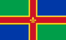 The flag of the historic county of Lincolnshire Lincolnshire flag.svg