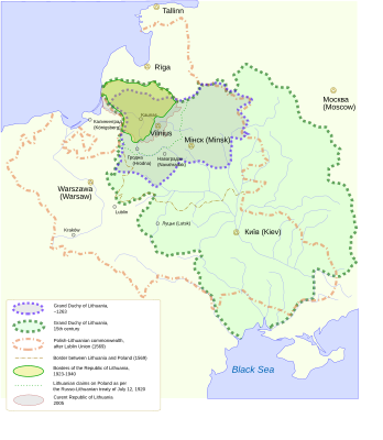 Mapa historica de la Lituania. (veré dèfenicion 8 551 × 5 731*)