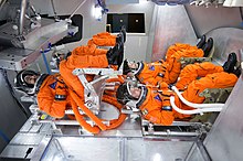 Interior of the Orion mock-up in October 2014 MACES in Orion mock-up.jpg