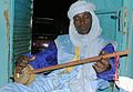 Malam Maman Barka of the Toubou people, playing an Ngurumi.