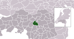 Highlighted position of Boxtel in a municipal map of North Brabant