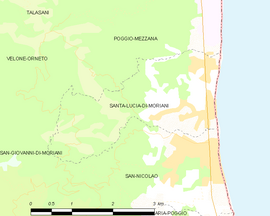 Mapa obce Santa-Lucia-di-Moriani