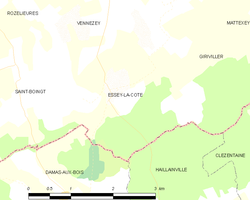 Kart over Essey-la-Côte