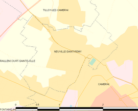 Mapa obce Neuville-Saint-Rémy