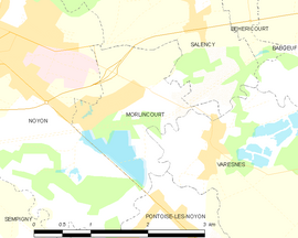 Mapa obce Morlincourt